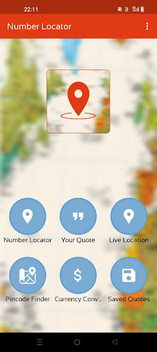 Android application Number Locator screenshort