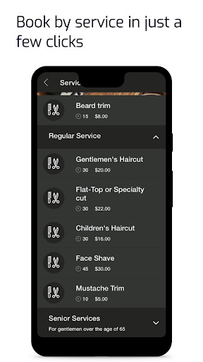 Master Barbershop App Screen 3