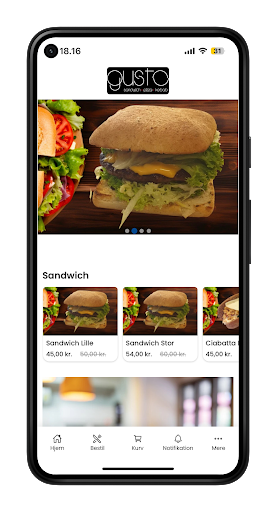 Android application Gusto Sandwich screenshort