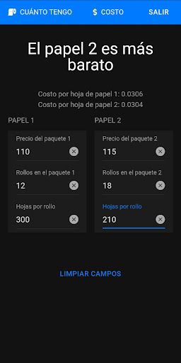 Toilet paper calculator