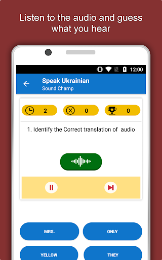Screenshot of Learn Ukrainian Language App