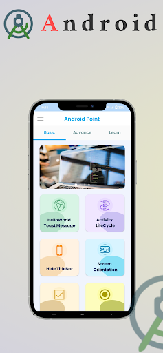 Android application Android Point: Android Studio screenshort