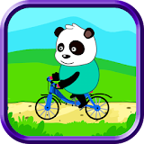 Panda bicycle Racing icon