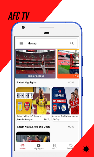 Android application Arsenal T.V screenshort