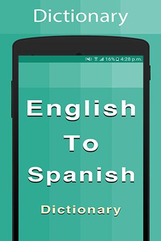 Android application Spanish Dictionary screenshort