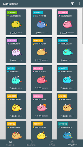 Axie Infinity Cards List