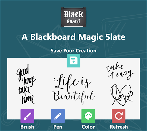 Android application Write & Draw Blackboard screenshort