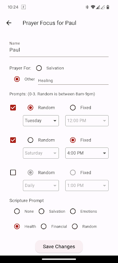 Android application Heart to Heart Prayer screenshort