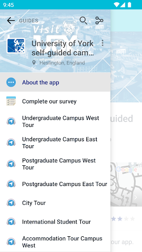 Android application Visit UoY screenshort