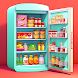 冷蔵庫塗りつぶし: 食品の仕分けと 整理と整頓ゲーム冷蔵庫
