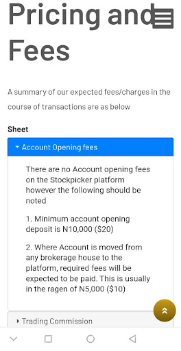 Android application Stockpicker screenshort