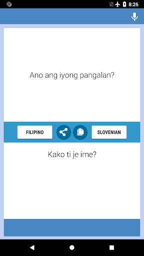 Android application Filipino-Slovenian Translator screenshort