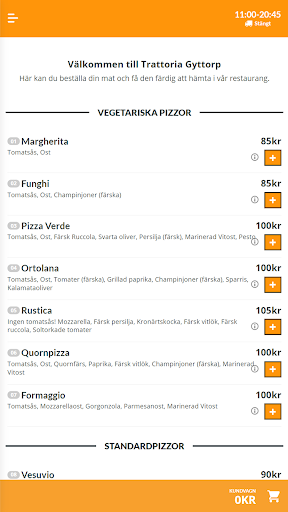 Android application Trattoria Gyttorp screenshort