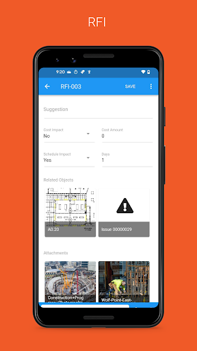 Android application Construct Project Management screenshort