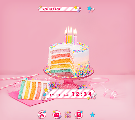Android application Colorful Cake Theme screenshort