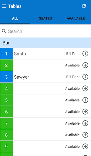 Android application OrderPad screenshort
