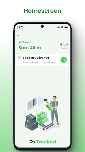 Android application Rxt: Driver screenshort