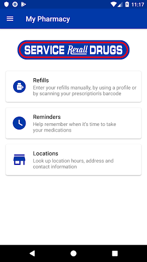 Android application Service Rexall Drugs screenshort