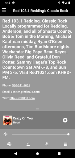 Android application Red 103.1 Redding screenshort