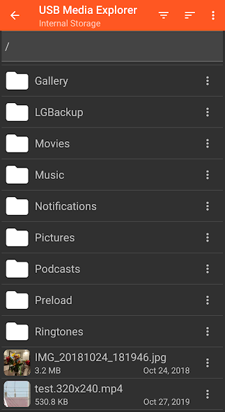 USB Media Explorer screenshots