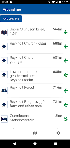 Android application Kringum Iceland screenshort