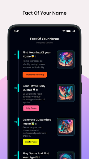 Android application Fact of Your Name-Name Meaning screenshort