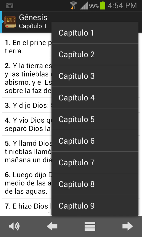 Android application Santa Biblia Reina Valera screenshort