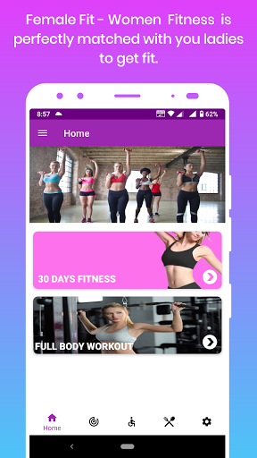 Android application Female Fitness screenshort