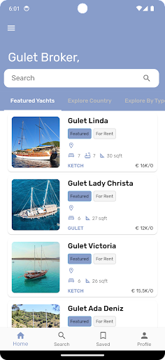 Android application Gulet Broker screenshort