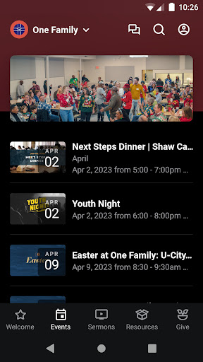 One Family Church Screen 2