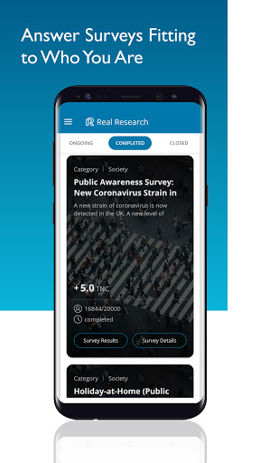 Real Research Survey App Screen 2