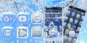 screenshot of Ice Snow Launcher Theme