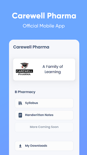 Android application Carewell Pharma screenshort