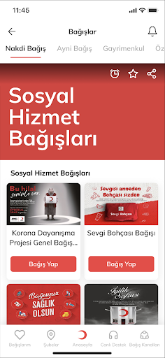 Android application Türk Kızılay Mobil screenshort