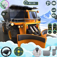 Heavy Snow Plow Excavator Truck Driving Simulator