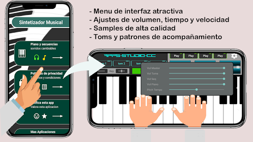 Sintetizador Piano y Percusión Screen 2