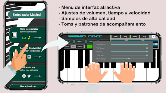 Sintetizador Piano y Percusiu00f3n 1.0.7 APK screenshots 2