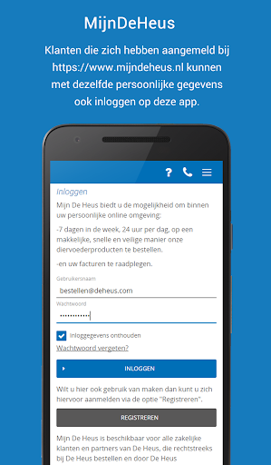 Android application De Heus MijnDeHeus screenshort