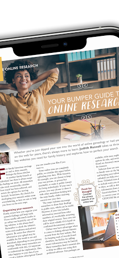 Screenshot of Family Tree Magazine