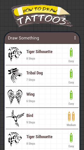 Android application How to Draw Tattoo screenshort
