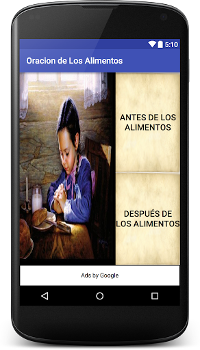 Android application Oracion de Los Alimentos screenshort