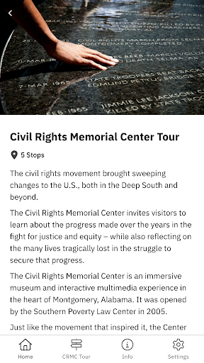 Civil Rights Memorial Center Screen 2