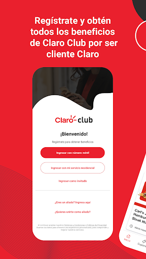 Android application Claro Club Centroamérica screenshort