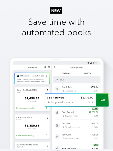 Screenshot of QuickBooks Online Accounting