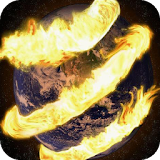Globe in Fiery Spiral Live WP icon