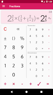 Fractions: calculate & compare Screenshot