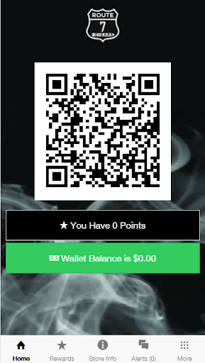 Android application Route 7 Cigars Loyalty screenshort