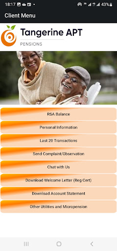 Tangerine APT Pensions Screen 3