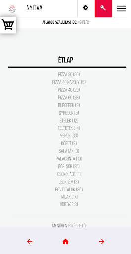 Android application Zsúr Pizza screenshort
