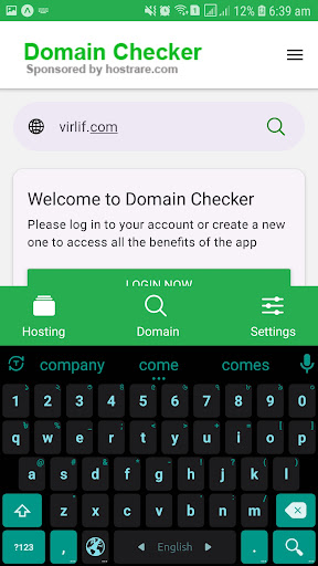 Domain Checker Screen 2
